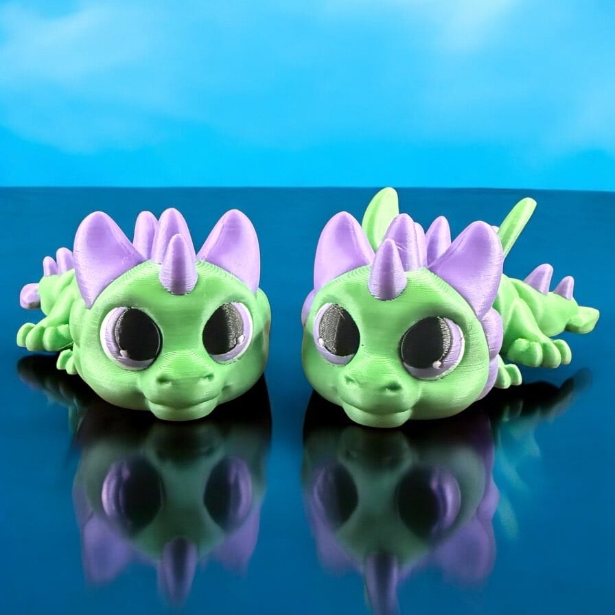 Chunkers - Dragon - Winged and Wingless 3d model