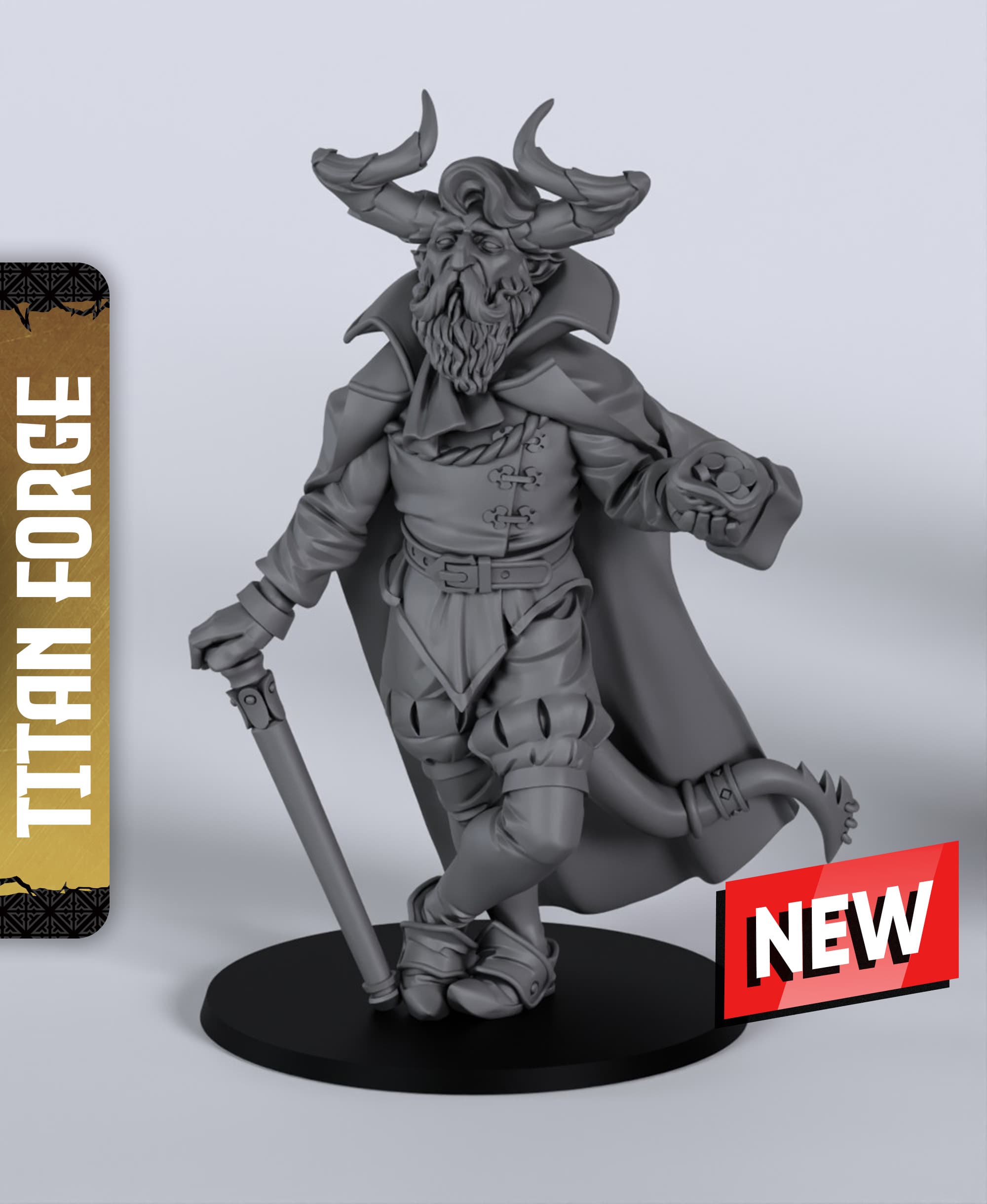 Tiefling Noble - With Free Dragon Warhammer - 5e DnD Inspired for RPG and Wargamers 3d model