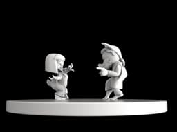 Twist Contest: Cartoon Pulp Fiction Dance Duo 3d model