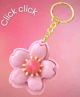 Sakura Slow Clicker Keychain / keychain 3d model