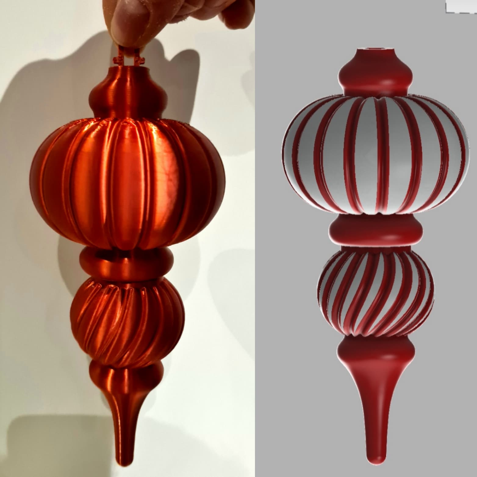 Christmas cone ornament 3d model