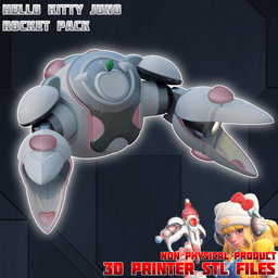 Hello Kitty Juno Cosplay Rocket Backpack Overwatch 3d model