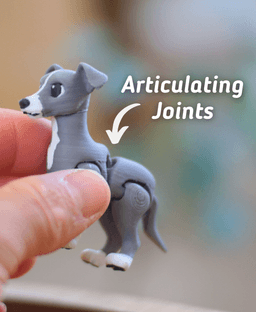 Italian Greyhound - Articulated Fidget Dog 3d model