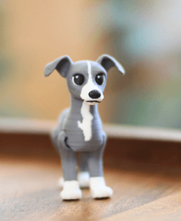 Italian Greyhound - Articulated Fidget Dog 3d model
