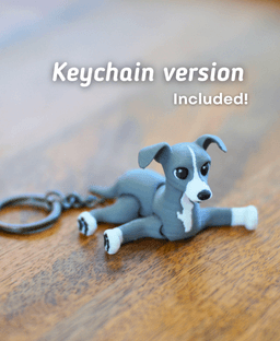 Italian Greyhound - Articulated Fidget Dog 3d model