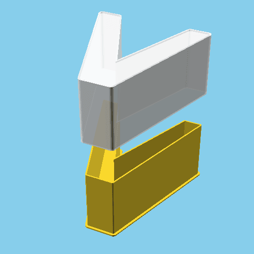 LATIN CAPITAL LETTER V, nestable box (v1) 3d model