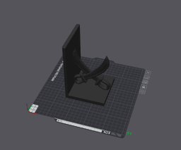 Scimitar bookend 3d model