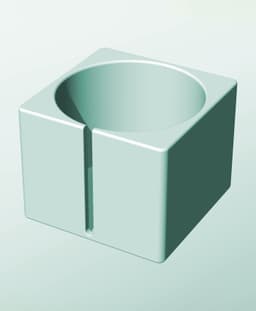 CS162-140-S Stackable slotted bin box module for creative decor 3d model