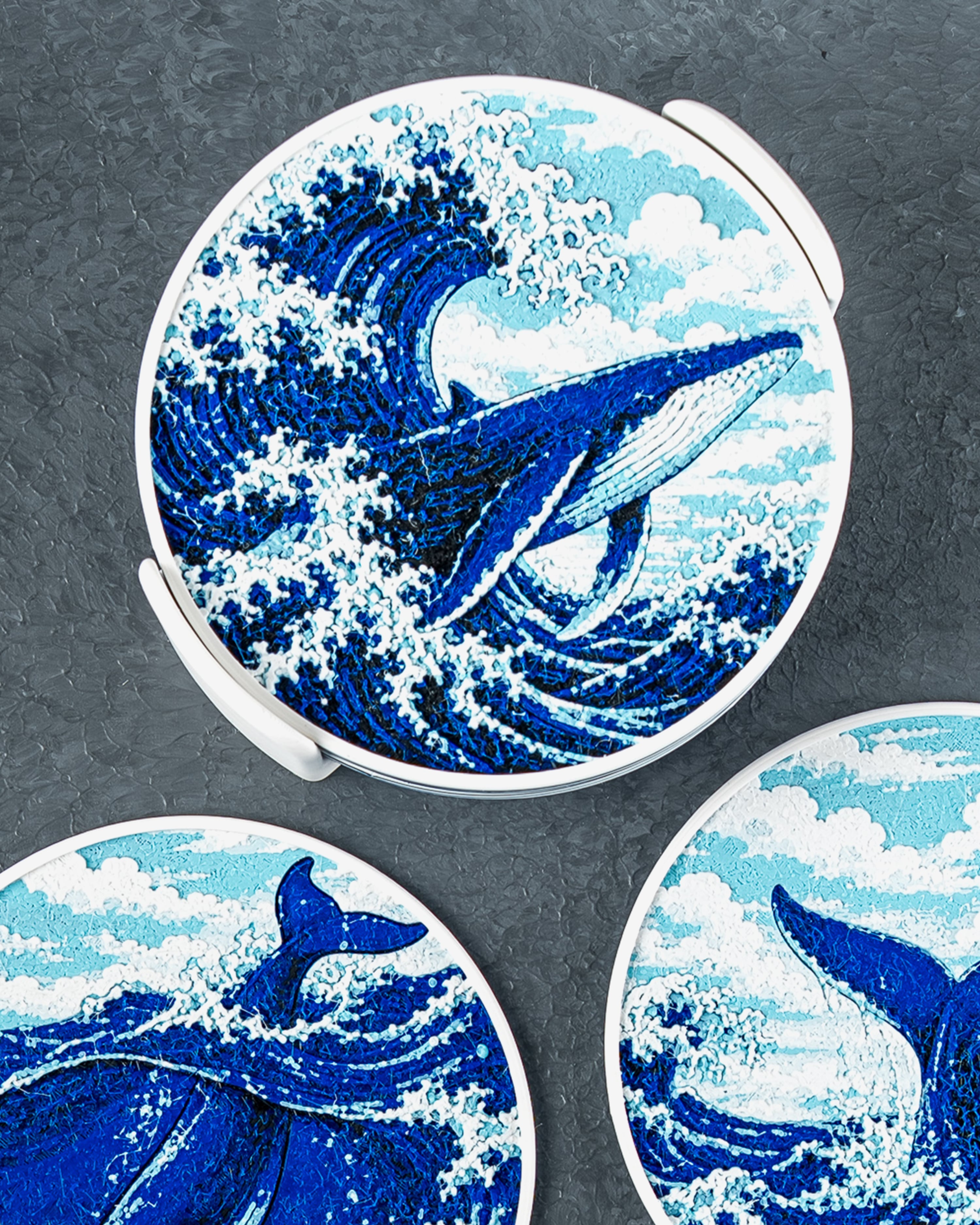Whale Coasters 3d model