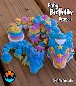 Baby Birthday Dragon 3d model