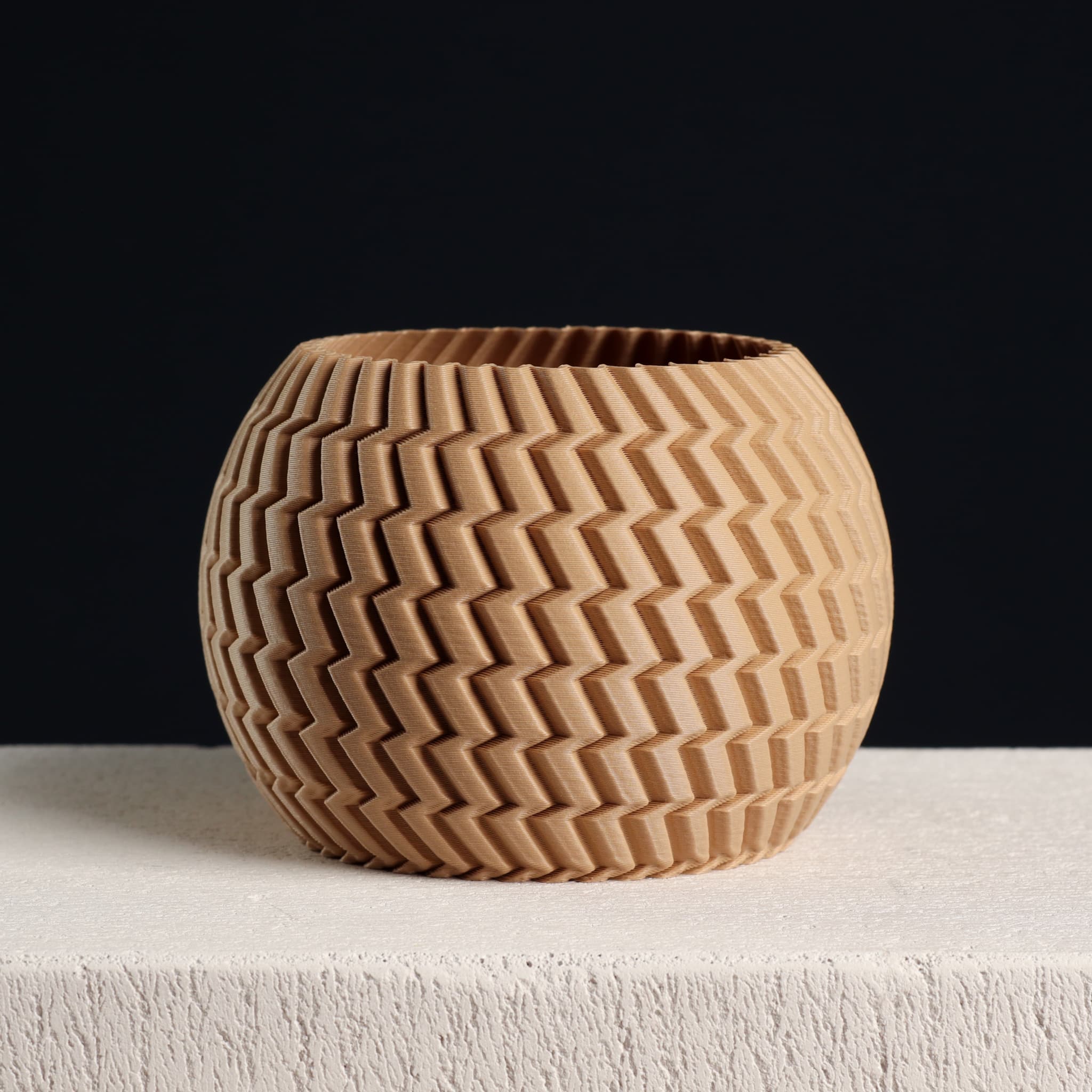 Sphere Planter Zigzag (vase mode) 3d model