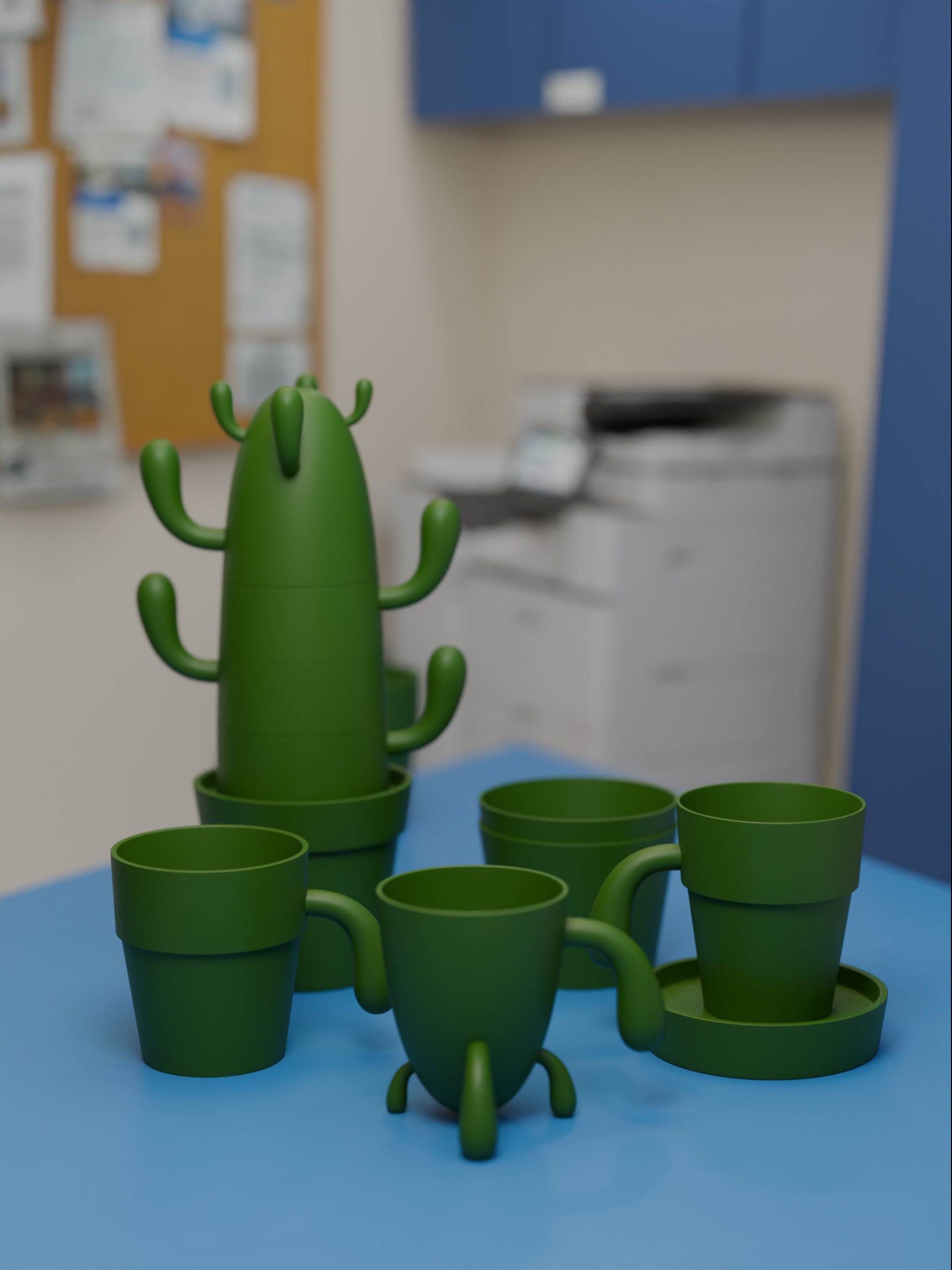 Cactus Tea Cup 3d model