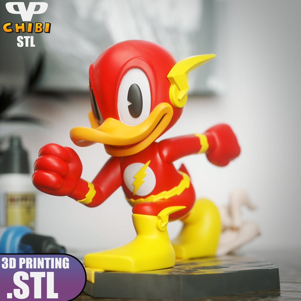 Flash Duck Chibi STL for 3D Printing ChibiSTL 3DXM 3d model