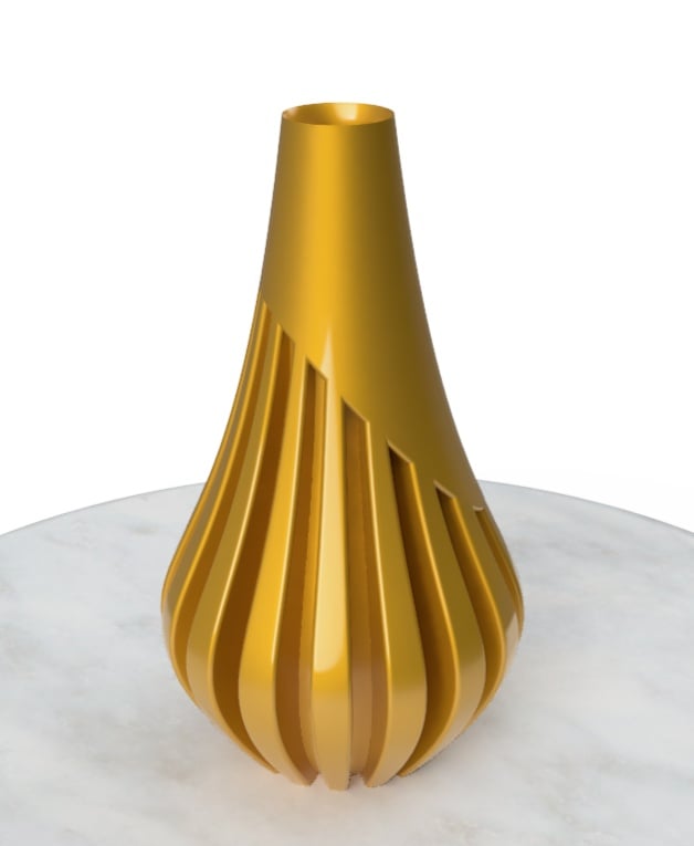 Cascade Flute Vase 3d model