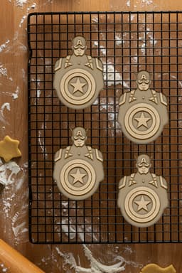 Captan America Cookie Cutter, Biscuit Cutter 3d model