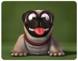 Happy Dogs Pug 3d model