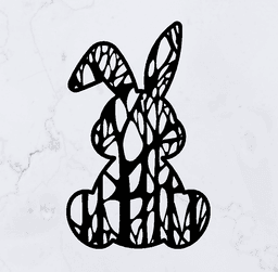 Bunny Decoration 3d model