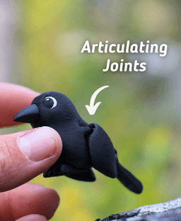 Ravenous Raven - Articulated Fidget Raven - Ludo Animal 3d model