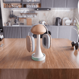 Mushroom Headset Stand - Gamer Desk Decor 3d model