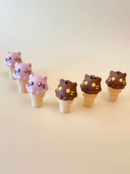 Ice Cream Cone Clicker Keychain Fidget Toy Bundle 3d model