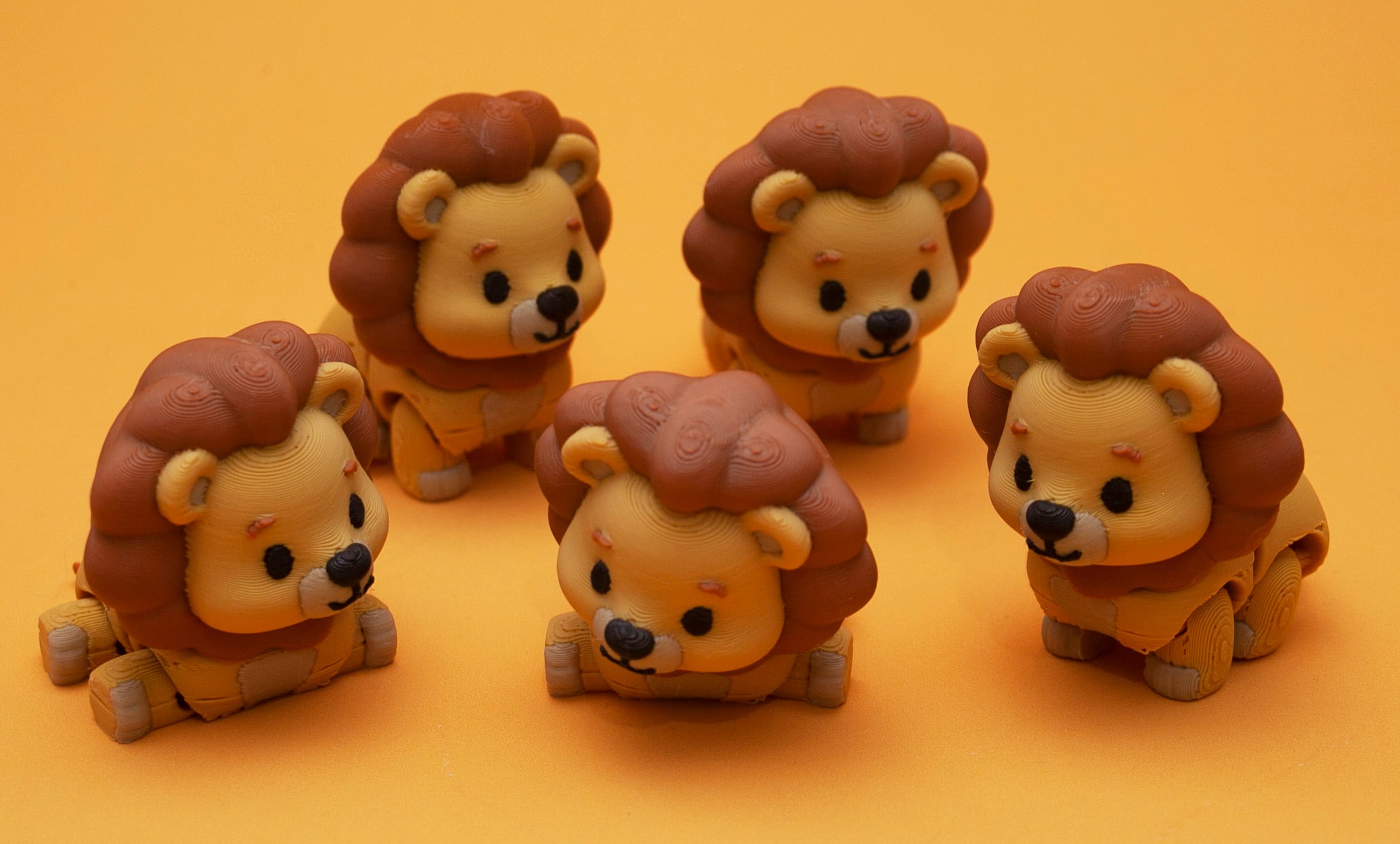 Flexi Lion 3D Print 3d model