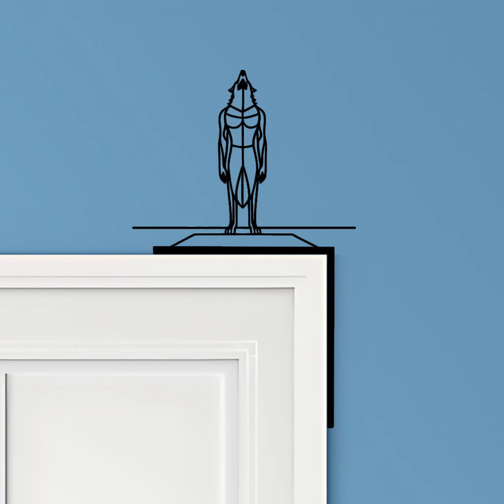 Wolf Door Corner Decor 3d model
