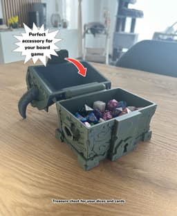 Treasure Chest for your Boardgame Dices and Cards 3d model