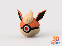 Flareon Pokeball 3d model