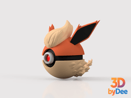 Flareon Pokeball 3d model