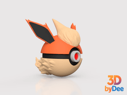 Flareon Pokeball 3d model