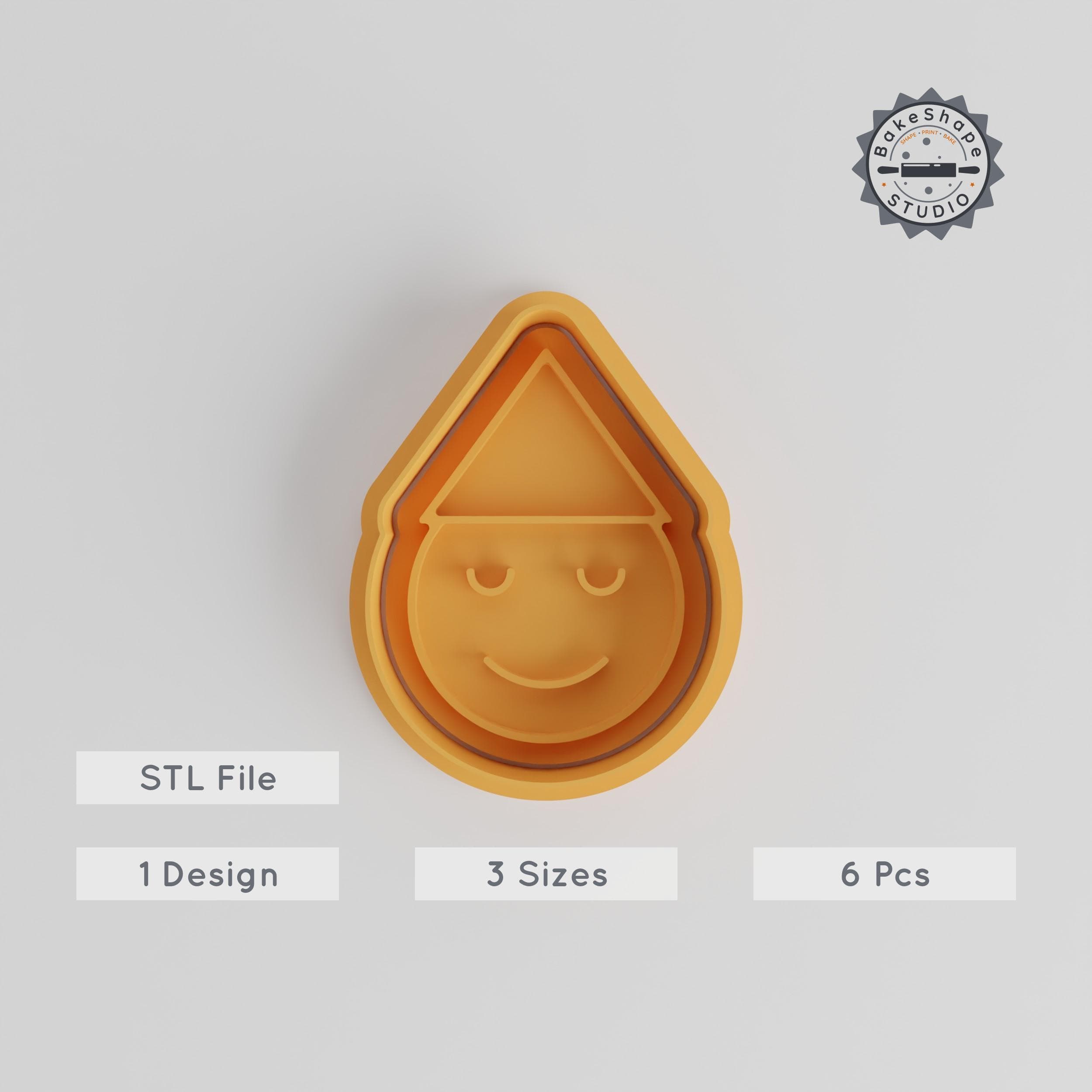 Elf Shape Cutter & Stamp Bundle, Perfect for Cookies & Fondant, Includes Small, Medium & Large Sizes, 6-Piece Set PRODUCT_4868 3d model