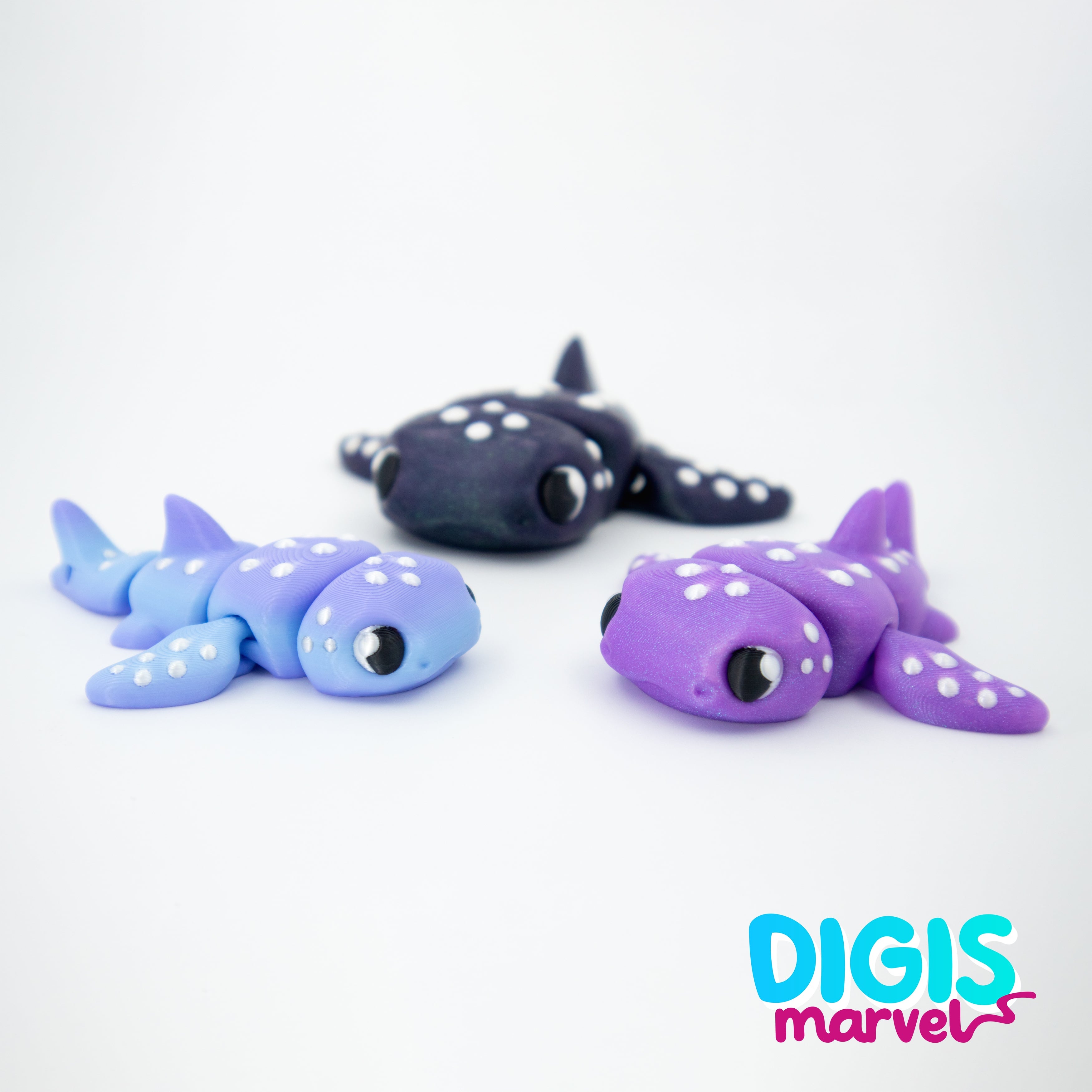Flexi Tiny Whale Shark + Keychain 3d model