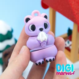 Polar Bear Flexi + Keychain 3d model