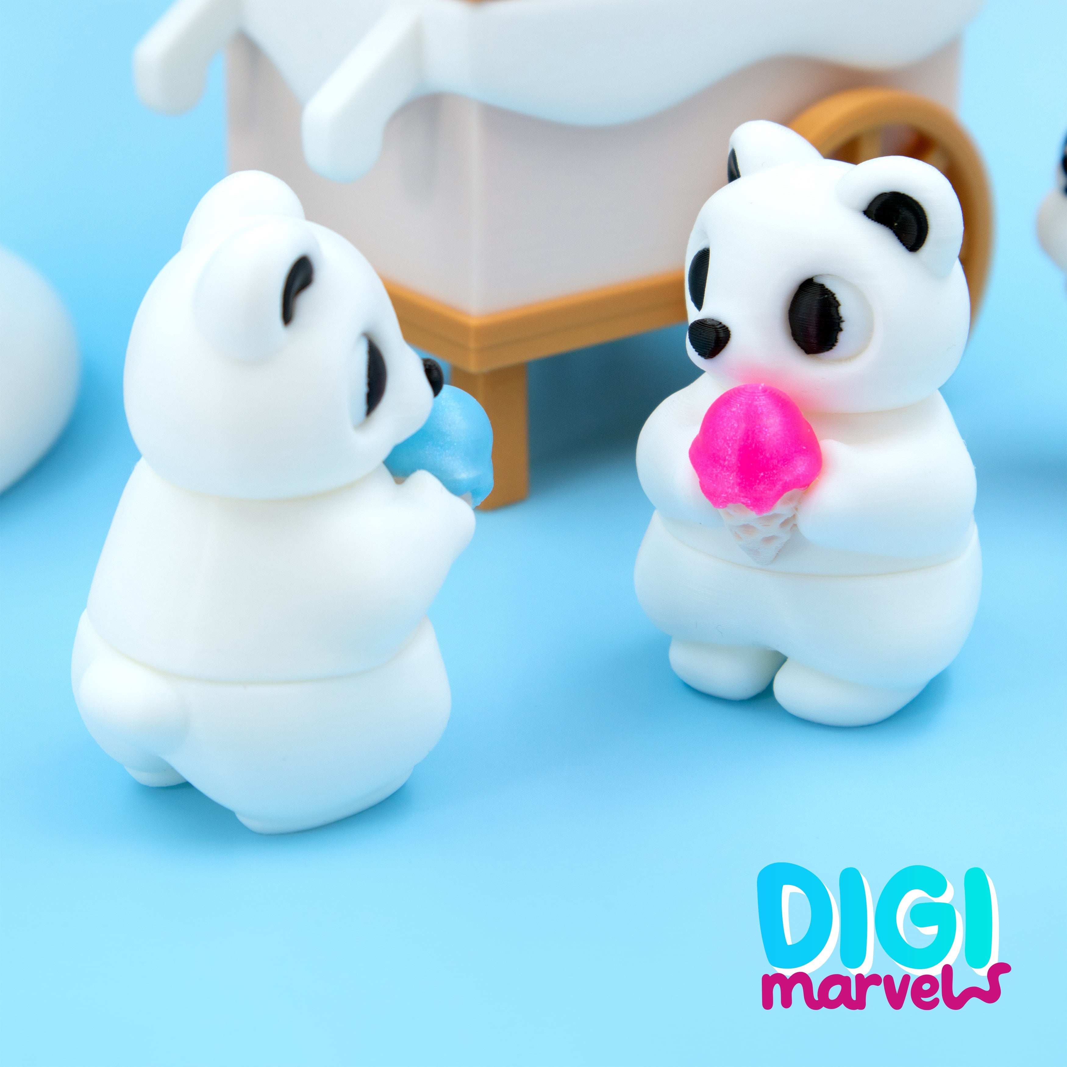 Polar Bear Flexi + Keychain 3d model