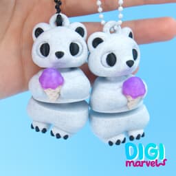 Polar Bear Flexi + Keychain 3d model