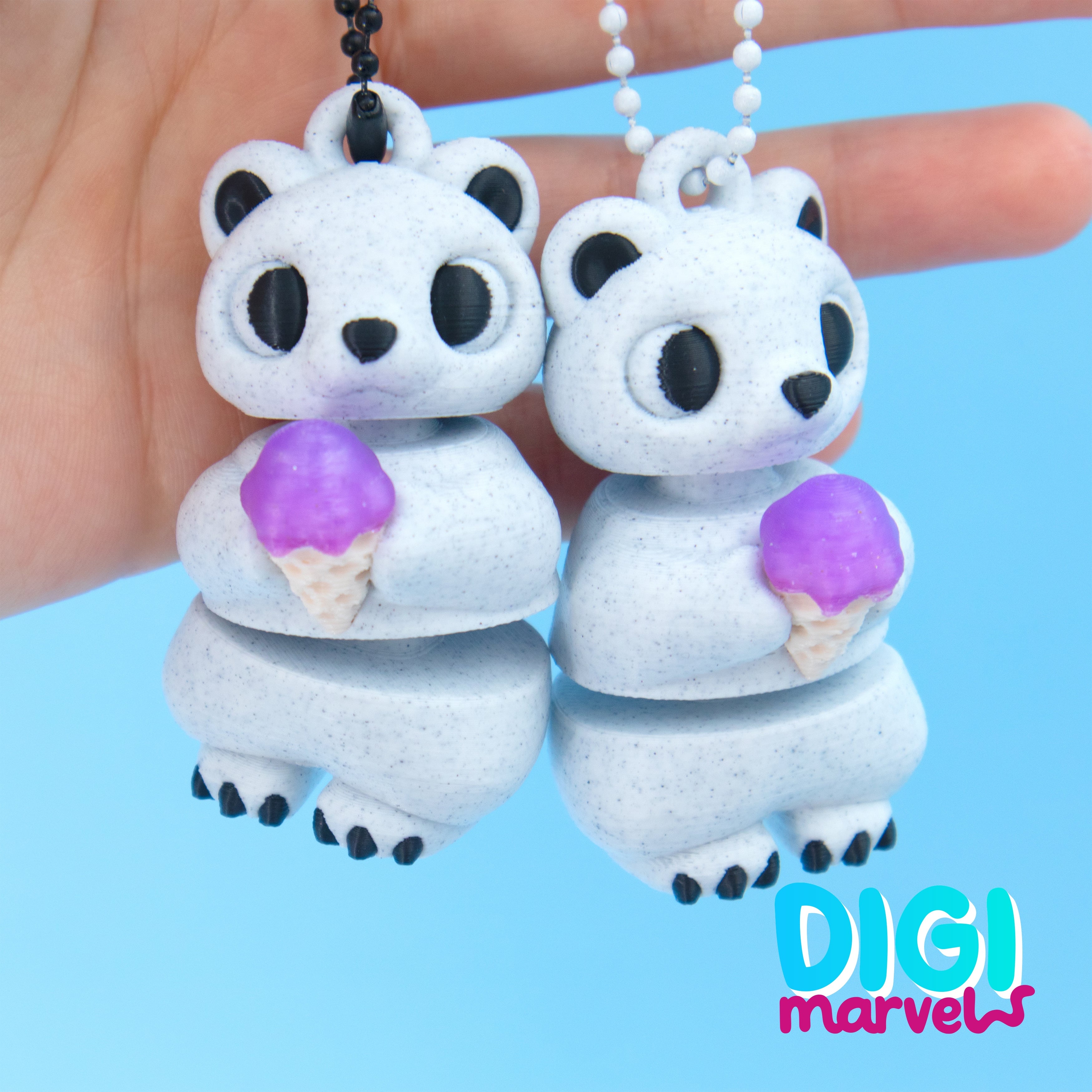 Polar Bear Flexi + Keychain 3d model