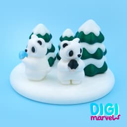 Polar Bear Flexi + Keychain 3d model