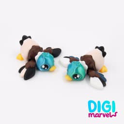 Duck Flexi + Keychain 3d model