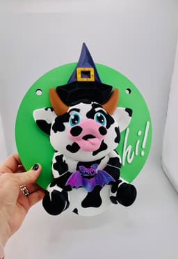 Magnetic Halloween Witch Hat For Modular Cow Sign 3d model
