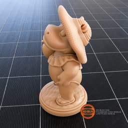 Stylized Hippo on vacation 3d model