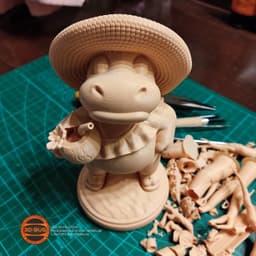 Stylized Hippo on vacation 3d model