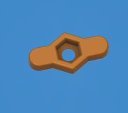 Butterfly or Wing Nut M6 3d model