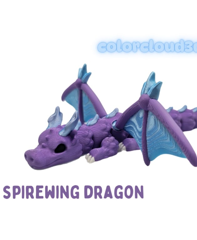 Spirewing Dragon - Flexi 3d model