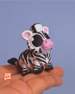 Cute articulated Zebra - Ziko 3d model