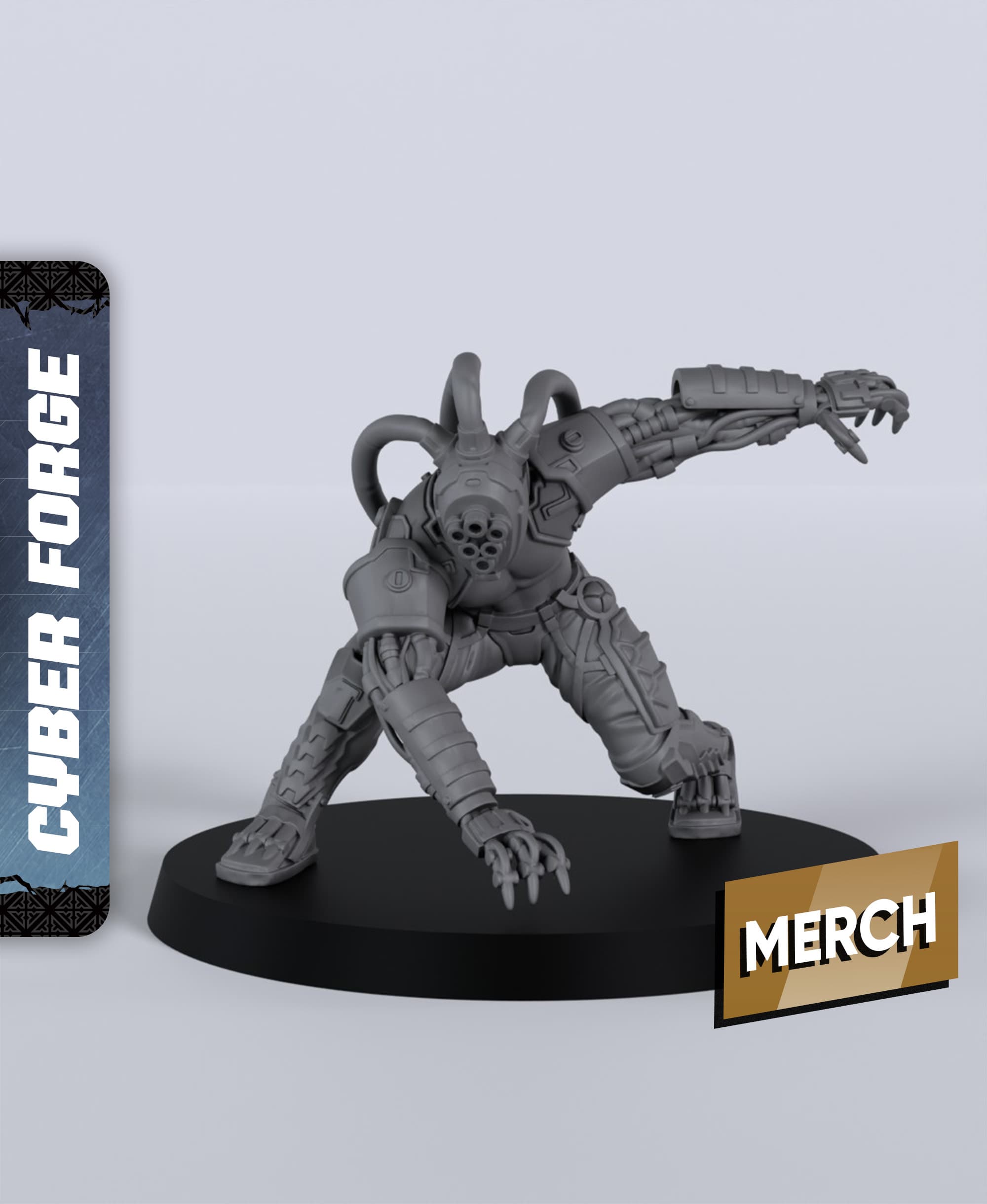 Waver, Cyber Psycho - With Free Cyberpunk - Sci-Fi Gift Ideas for RPG and Wargamers 3d model