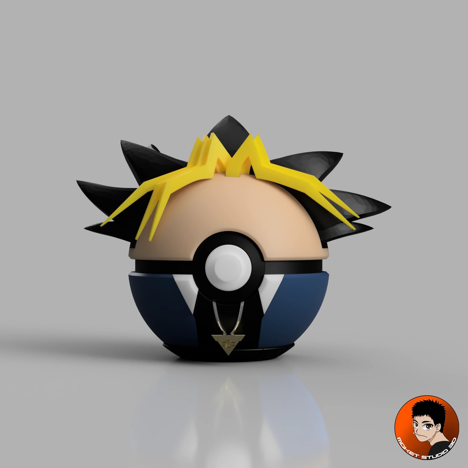 Yugi Muto Pokeball - Yu-Gi-Oh! 3d model