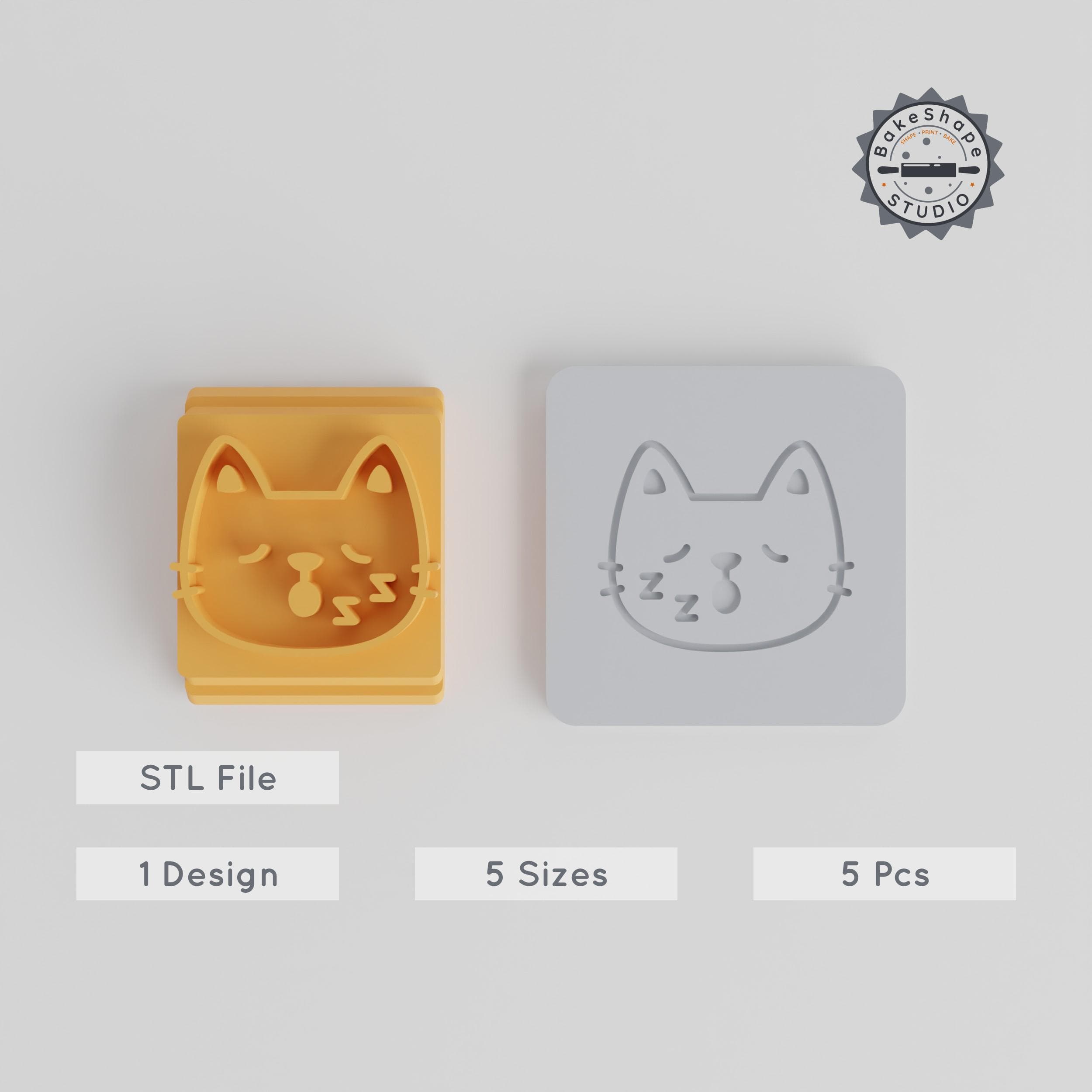 Sleep Theme Stamp Tile Set for Clay & Cookies, Sweet Dreams & Rest Patterns, 5 Sizes PRODUCT_2610 3d model