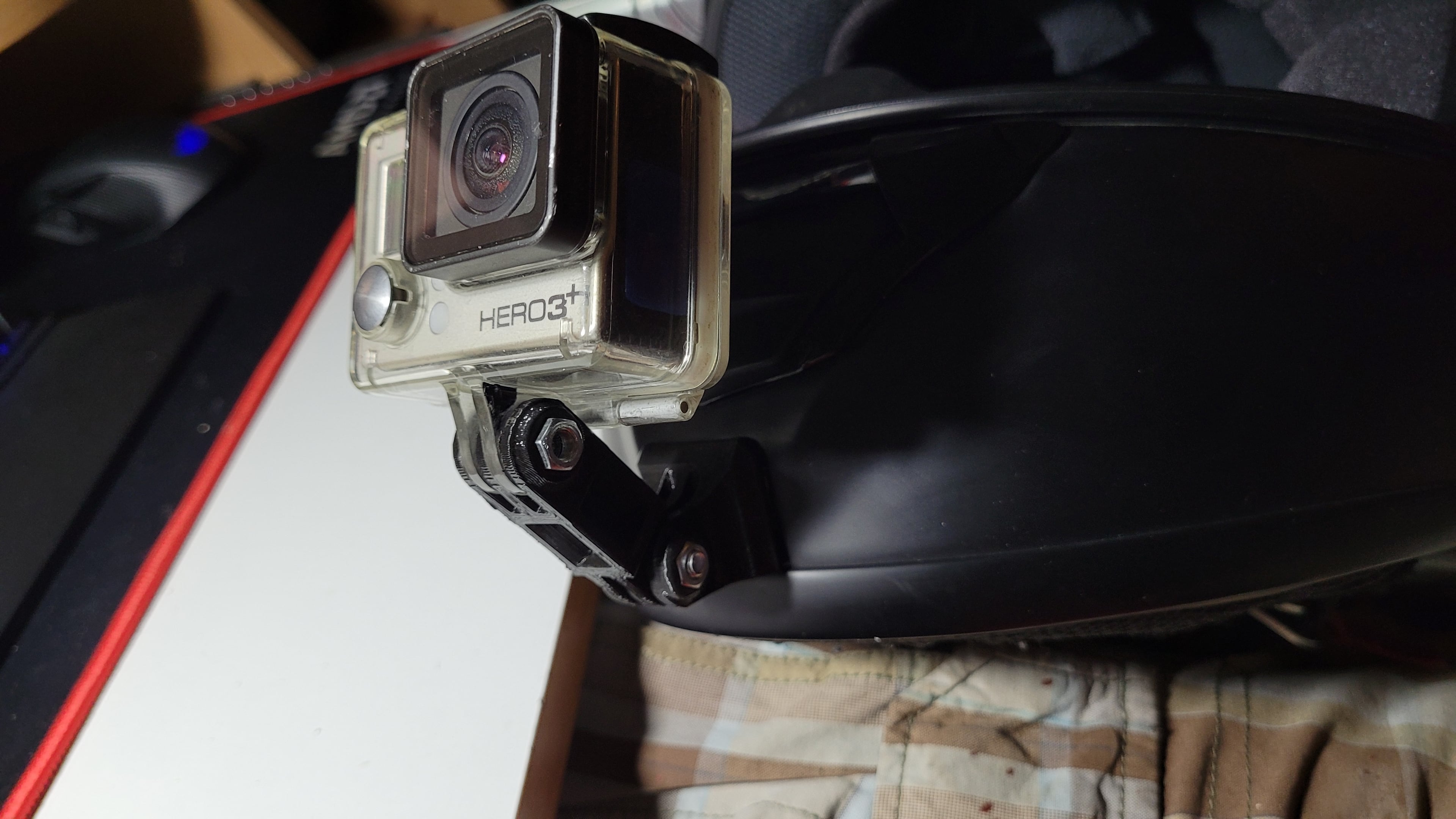 Baseplate for GoPro for Shoei Qwest.stl 3d model