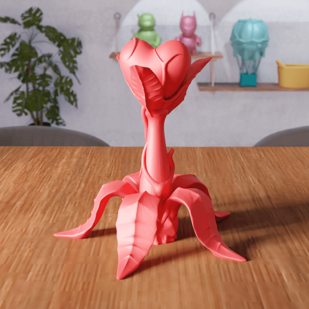 Heart Bud Botanical Statue 3d model