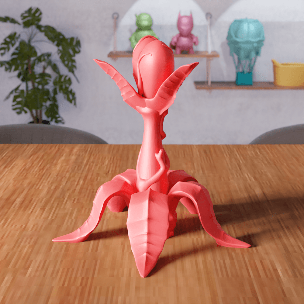 Heart Bud Botanical Statue 3d model